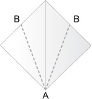 Step 2: Take a square piece of paper and fold it down the middle the - Origami Paper Airplane