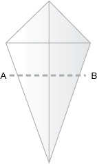 Step 3: Fold along the line AB you should get It is important that t - Origami Paper Airplane