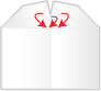 Step 6: Pull in the corners and top centre of the paper along the ar - Cobra Paper Airplane