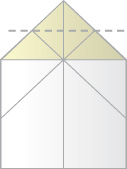 Step 7: Open out the plane again and fold in on the lines to give Yo - Lightning Paper Airplane